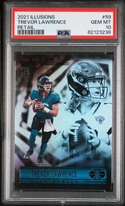 Trevor Lawrence 2021 Panini Illusions Retail #59 Rookie RC PSA 10 GEM MT Jaguars - Imagen 1 de 3