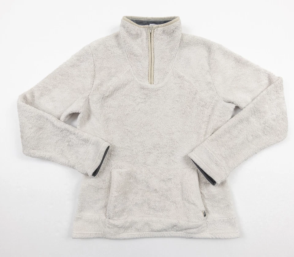 Suéter North Face Mujer Mediano Beige Polar 1/4 Cremallera Pullover Damas Aire Libre Foto 1 de 4