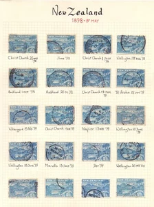NEW ZEALAND 1898 2½d WAKATIPU x 20 USED ON ALBUM PAGE - Picture 1 of 1