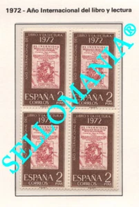 1972 AÑO INTERNACIONAL LIBRO LECTURA 2076 ** MNH B4 QUIXOTE QUIJOTE TC21717 - Picture 1 of 1