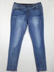 Maurices Jeans Women's Size Large L Pull On Skinny Leg Denim Blue Jeans - Picture 1 of 9