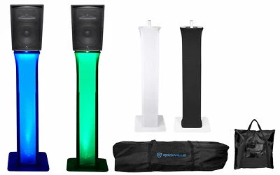 (2) JBL JRX215 2000 Watt 15" DJ Speakers + Totem Style Speaker Stands - Image 1 of 4