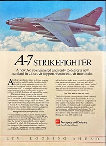 Anuncio de revista vintage LTV Aeroespacial y Defensa A-7 Strikefighter 1986 - Imagen 1 de 6