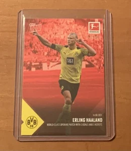 2021 TOPPS NOW BUNDESLIGA #5 ERLING HAALAND - NUMBERED 57/99 RED PARALLEL - Picture 1 of 2