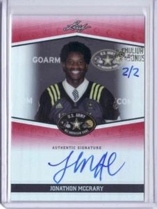 2013 Leaf Metal Draft Army Autograph Johnathon McCrary 2/2 Auto Holiday Bonus - Picture 1 of 1