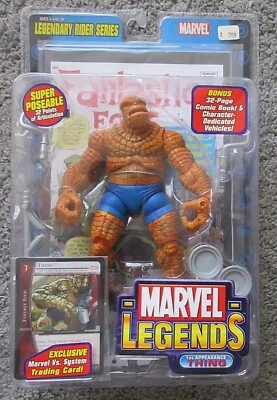 NUEVO EN PAQUETE NUEVO 2005 TOY BIZ MARVEL LEGENDS THE THING FIGURA CON CÓMIC SHOWDOWN RIDER Foto 1 de 4