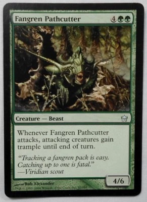 MAGIC THE GATHERING MTG 2004 FIFTH DAWN GREEN FANGREN PATHCUTTER CREATURE CARD - Image 1 of 2