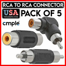 5 Pack Av Rca Coupler Audio Video Rca Connector Right Angle Adapter M to M F/F