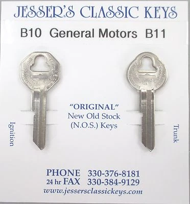 凯迪拉克 NOS B-10 B-11 百力通原装钥匙套装 1956 1958 1959  — 第 1/4 张图片