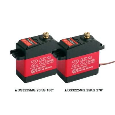 25KG 180°/270° Wasserdichtes Metal Gear Digital Servo für 1/8 1/10 1/12 RC Car - Bild 1 von 4