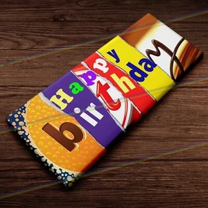 BUON COMPLEANNO Cioccolato Wrapper Novità Scherzo Regalo Divertente Mamma Papà Figlio Regalo UK - Foto 1 di 4