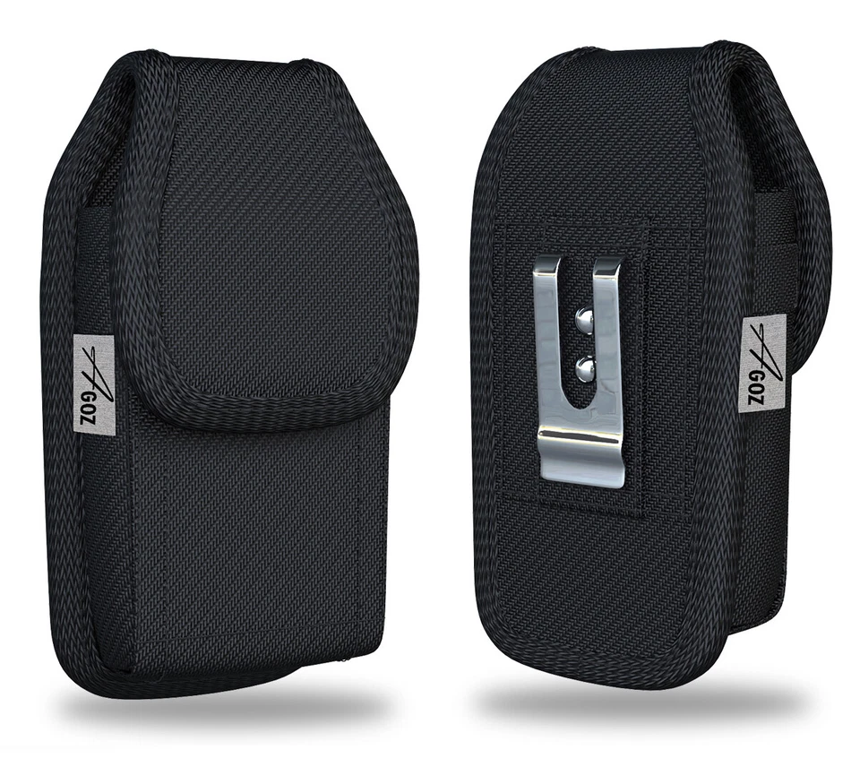 Rugged Vertical Belt Clip Case Pouch Holster for Alcatel Jitterbug Flip Phones - Image 1 of 4