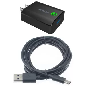 HOME CHARGER 18W FAST 6FT USB CABLE TYPE-C TURBO CHARGE for PHONES & TABLETS - Picture 1 of 6