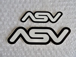 aSV BLACK WHITE LARGE & SMALL OLD STOCK ORIGINAL MOTORCYCLE PRT STICKER neocurio - Picture 1 of 3