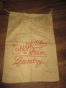 MCM Vintage EUGENE STEAM LAVANDERÍA BOLSA DE LAVANDERÍA Bordada - Años 40 - Imagen 1 de 6