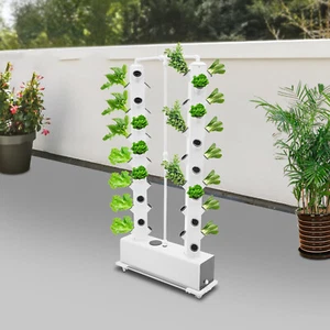 14-Tiers 56 Pots Vertical Hydroponic Garden Tower System Aeroponics Growing Kit - Picture 1 of 23