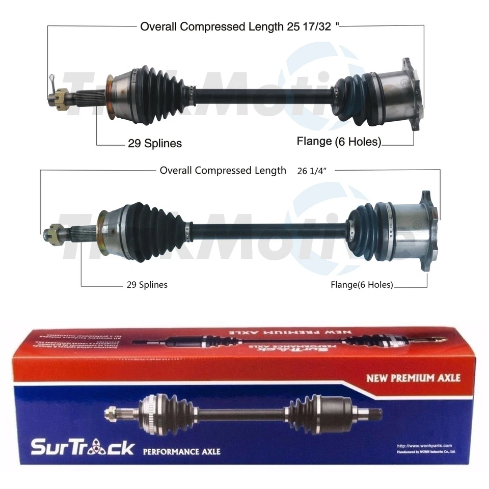 Juego de 2 ejes traseros SurTrack CV para Infiniti Q45 sedán 2002-2006 Foto 1 de 1