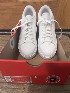 Size 8 - Nike Court Legacy Canvas Triple White W - Picture 1 of 5