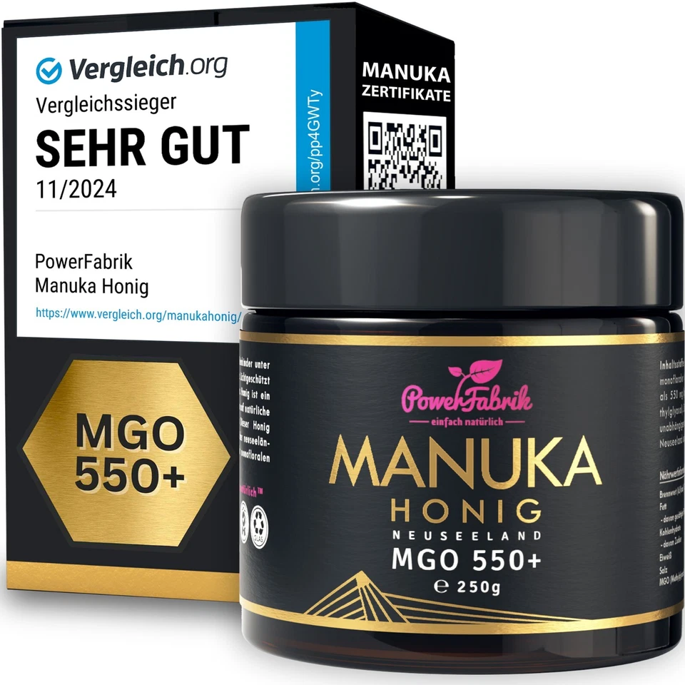 Manuka Honig | MGO 550+ | IM GLAS | Das ORIGINAL aus NEUSEELAND | HALAL - Bild 1 von 1