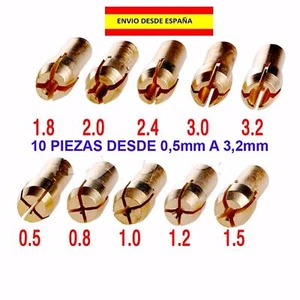 PUNTAS DE MANDRIL PARA DREMEL PORTABROCAS PINZAS TORNOS FRESADORA MANUALIDADES - Imagen 1 de 1