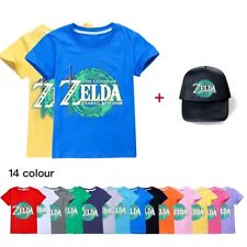 2pcs The Legend of Zelda Tears of the Kingdom Kids Short Sleeve T-shirt hat Tops