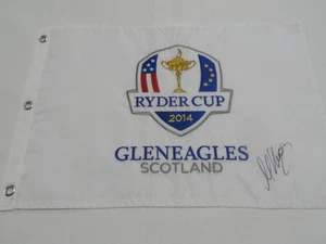 MARTIN KAYMER SIGNED STITCHED 2014 RYDER CUP FLAG GLENEAGLES SCOTLAND US OPEN  - Picture 1 of 2