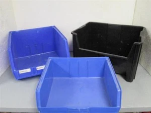 3 Akro-Mils Shelf Bins 14"L x 15"W x 6"H; 17"L x 15"W x 11"H; 14"L x 18"W x 12"H - Picture 1 of 7