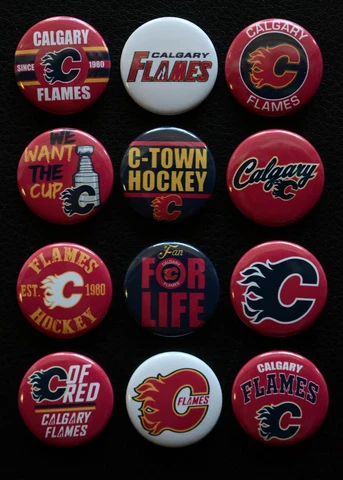 Calgary Flames - 1 1/2" Magnet Set (Set of 12) Cover