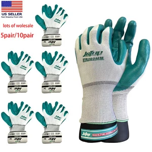 LOTES XL Guantes de Trabajo Resistentes con Agarre de Nitrilo Agarre VENDEDOR DE EE. UU. - Imagen 1 de 6