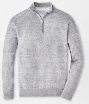 NEW MENS PETER MILLAR GOLF ROCKPORT 1/4 ZIP PULLOVER SWEATER,MEDIUM,BRITISH GREY - Image 1 of 4