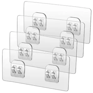 Shower Caddy Adhesive Hooks, Replacement Strong Stickers Shower Hooks Wall Hooks - Picture 1 of 6