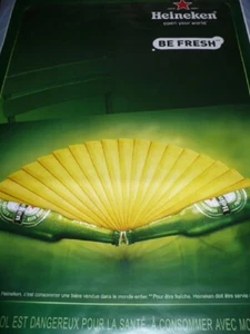 AFFICHE POSTER GEANT HEINEKEN " EVENTAIL" 2011 180x120 TBE NON PLIEE - Imagen 1 de 1