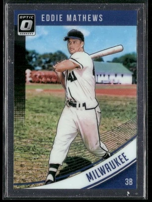 2018 Donruss Optic Eddie Mathews Milwaukee Braves #69 - Image 1 of 2
