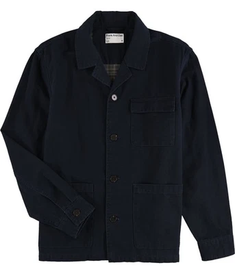 Chaqueta camisa lisa Frank & Oak para hombre, azul, grande Foto 1 de 2