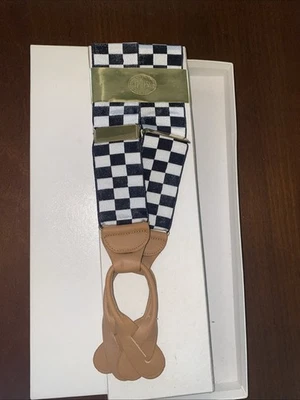 Tirantes para hombre J.Press blanco y negro Foto 1 de 4