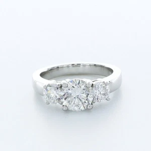 2.9CT LAB-CREATED DIAMOND E/VS2 ROUND CUT PLATINUM PRONG CLASSIC ENGAGEMENT RING - Picture 1 of 4