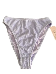 Wild Fable strukturiertes extra freches Bikinihose mit hohem Beinausschnitt Damen XS lila neu - Bild 1 von 8