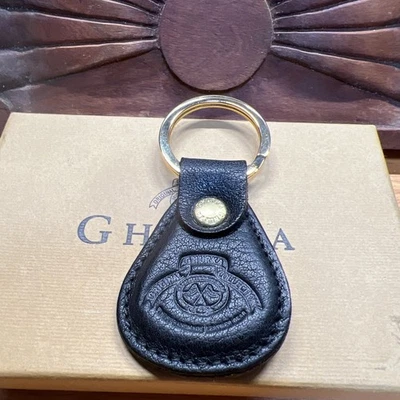 Ghurka Black Leather Key Fob. Made In America. Brand New With Tags. - Image 1 of 4