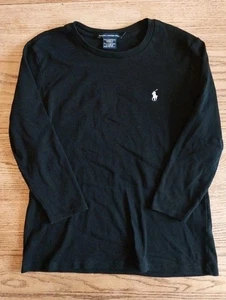 Ralph Lauren Sport Langarm T-Shirt schwarz gesticktes Logo Preppy Damen Gr. L - Bild 1 von 6