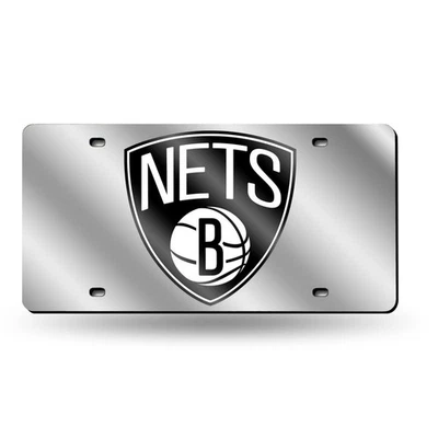 Placa de matrícula Brooklyn Nets Premium con corte láser, incrustaciones de acrílico espejado,... Foto 1 de 4