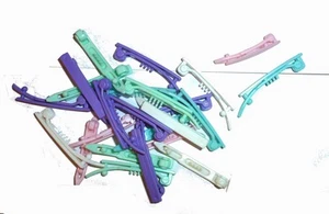 25 Clip de bola de pelo de plástico hágalo usted mismo pasador en blanco hallazgos colores surtidos - Imagen 1 de 3