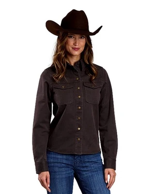 Camisa Stetson Western Mujer L/S Denim Marrón 11-050-0594-1107 BR Foto 1 de 2