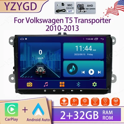 For Volkswagen T5 Transporter 2010-2013 Carplay Car Stereo Radio GPS Navi Screen - Image 1 of 4