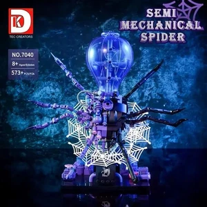 Creative Mechanical Dark Spider Model Building Block Cyberpunk Luminous Robot - Picture 1 of 5