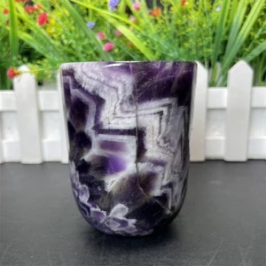 0.7LB 3.1" Natural Sueño Amatista Tazas Talla Cristal Cuarzo Reiki Decoración - Imagen 1 de 12