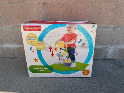 Fisher Price Go Baby Bounce & Spin Zebra ~Toddler Ride On~ NIB Damaged Box - Image 1 of 4