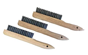 KLARHAUS!! 3er Pack Schuhlöffel 4-reihig Drahtbürste - Bild 1 von 3