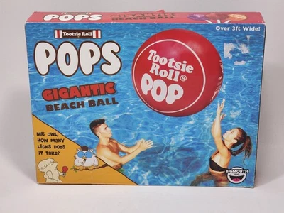 Tootsie Roll Pops Gigantic Inflatable Beach Ball 3 Feet Wide BigMouth 2015 Jumbo - Image 1 of 4