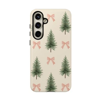 Vintage Christmas Tree Coquette Phone Case, iPhone 17 16 15 14 13 12 Pro Max - Image 1 of 2