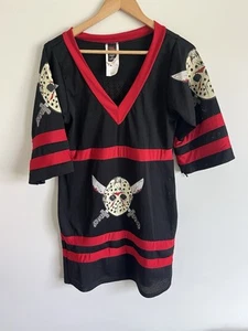 Friday the 13th Jason Voorhees Bloody Hockey Jersey Dress Women's Sz M Halloween - Picture 1 of 5